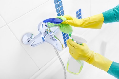 Local cleaning team working in a Hammersmith apartment building