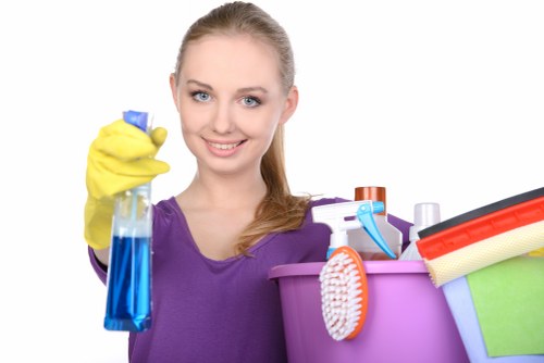 Deep carpet cleaning process in a West London flat with access considerations